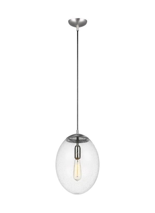 Visual Comfort Studio - 6701801EN7-04 - One Light Pendant - Leo - Hanging Globe - Satin Aluminum