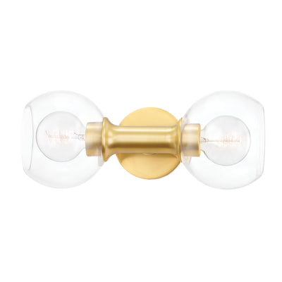 Mitzi - H543302-AGB - Two Light Bath Bracket - Leslie - Aged Brass