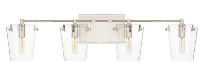 Varaluz - 351B04BLPN - Four Light Bath - Arlo - Black/Polished Nickel