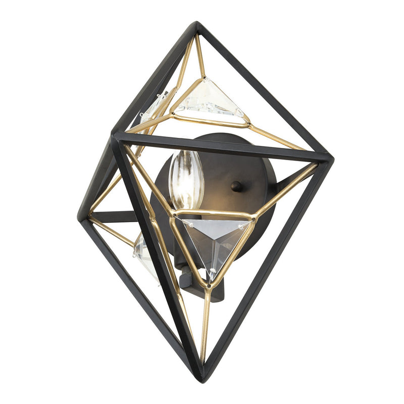 Varaluz - 353W01MBFG - One Light Wall Sconce - Marcia - Matte Black/French Gold