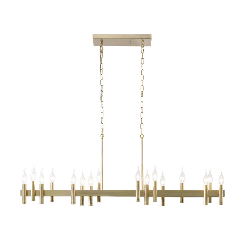 Varaluz - 357N16BB - 16 Light Linear Pendant - Collette - Antique Brass