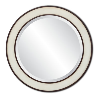 Currey and Company - 1000-0111 - Mirror - Evie - Ivory/Dark Walnut/Mirror