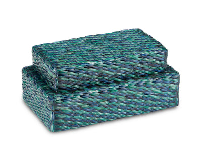 Currey and Company - 1200-0493 - Box - Glimmer - Blue/Green