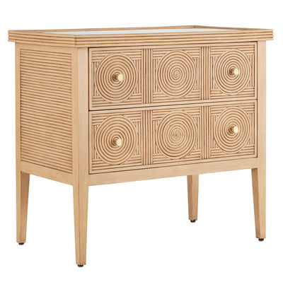 Currey and Company - 3000-0204 - Chest - Santos - Sea Sand/Brushed Brass