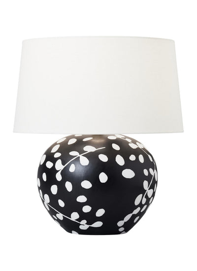 Visual Comfort Studio - HT1011WLBL1 - One Light Table Lamp - Nan - White Leather W Black Leather