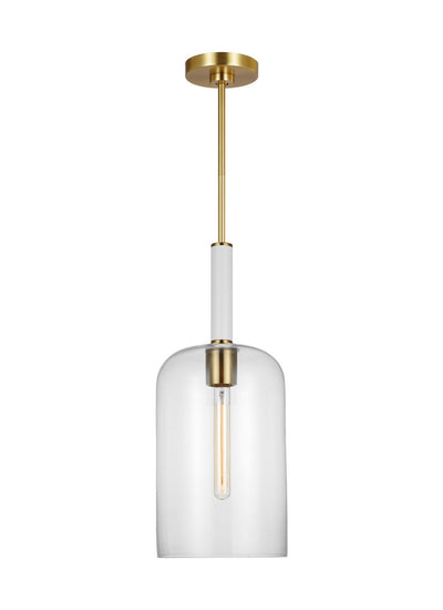 Visual Comfort Studio - KSP1051BBSGW - One Light Pendant - Monroe - Burnished Brass