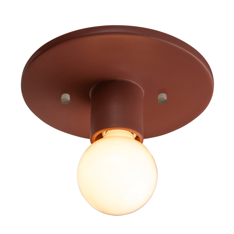 Justice Designs - CER-6275-CLAY - One Light Flush-Mount - Radiance Collection - Canyon Clay