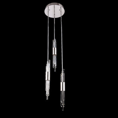 Allegri - 037951-010-FR001 - Three Light Multi Drop Foyer - Lucca - Polished Chrome