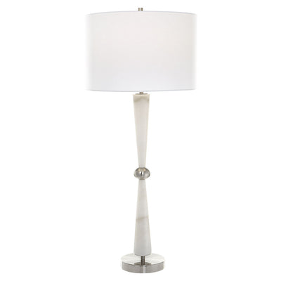 Uttermost - 30064 - One Light Table Lamp - Hourglass - Brushed Nickel