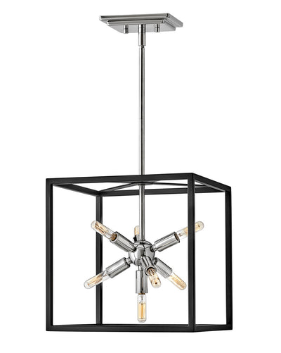 Hinkley - 46313BLK-PN - LED Pendant - Aros - Black with Polished Nickel accents