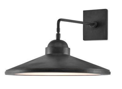Currey and Company - 5000-0197 - One Light Wall Sconce - Ditchley - Black Bronze/White