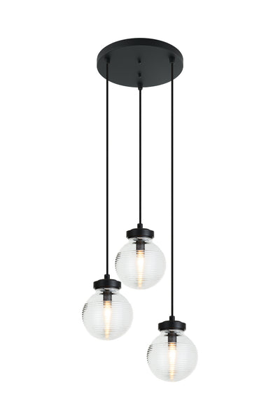 Matteo Lighting - C84003MBCL - Pendant - Ridge - Matte Black