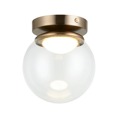 Matteo Lighting - X61301AGCL - One Light Flush Mount - Boble - Aged Gold Brass