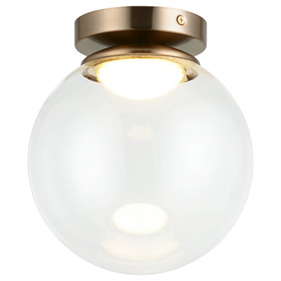 Matteo Lighting - X61311AGCL - One Light Flush Mount - Boble - Aged Gold Brass