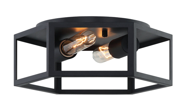 Matteo Lighting - X64502MB - Two Light Ceiling Mount - Creed - Matte Black