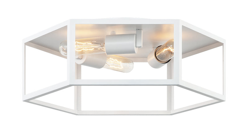 Matteo Lighting - X64503WH - Three Light Ceiling Mount - Creed - White