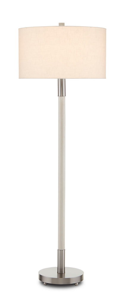 Currey and Company - 8000-0096 - One Light Floor Lamp - Bravo - Gray Salt/Pewter
