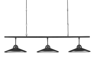 Currey and Company - 9000-0858 - Three Light Chandelier - Ditchley - Black Bronze/White