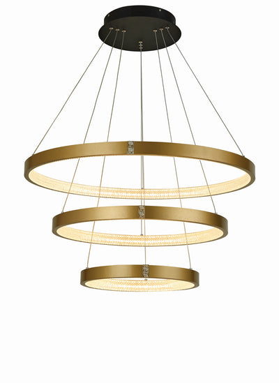 Thumprints - T1033-BG - LED Foyer Chandelier - Kinsley - Brushed Gold