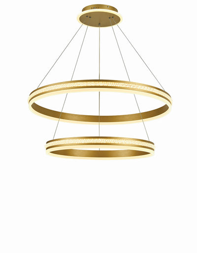 Thumprints - T1052-BG - LED Chandelier - Aurora - Brushed Gold