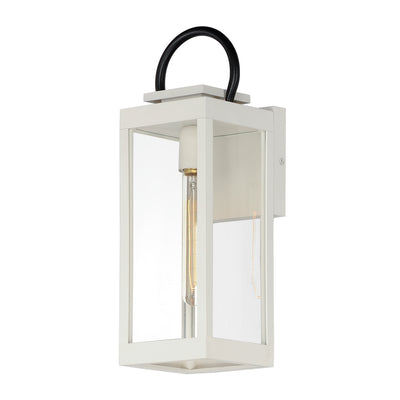 Maxim - 40314CLWTBK - One Light Outdoor Wall Sconce - Nassau Vivex - White / Black