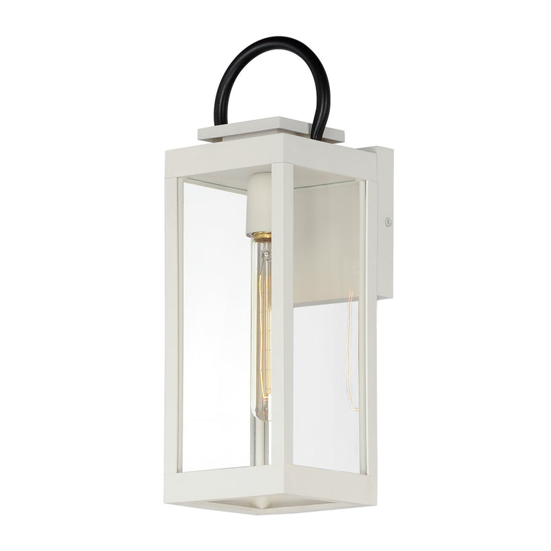 Maxim - 40314CLWTBK - One Light Outdoor Wall Sconce - Nassau Vivex - White / Black