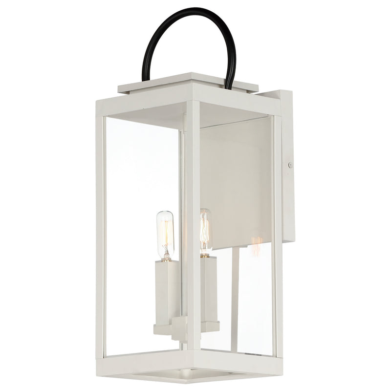Maxim - 40316CLWTBK - One Light Outdoor Wall Sconce - Nassau Vivex - White / Black
