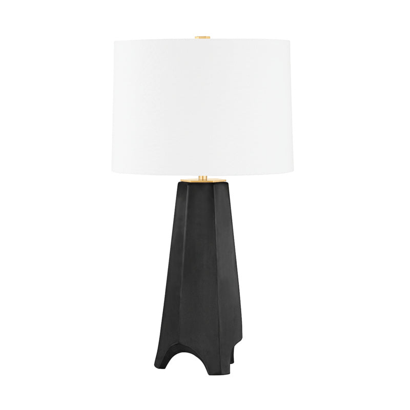 Hudson Valley - L1503-AGB/CHM - One Light Table Lamp - Earlville - Aged Brass/Hematite Ceramic Combo