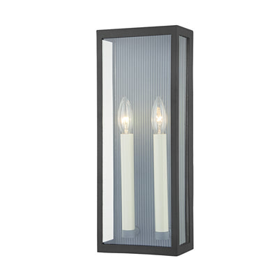 Troy Lighting - B1032-TBK/WZN - Two Light Outdoor Wall Sconce - Vail - Texture Black/Weathered Zinc