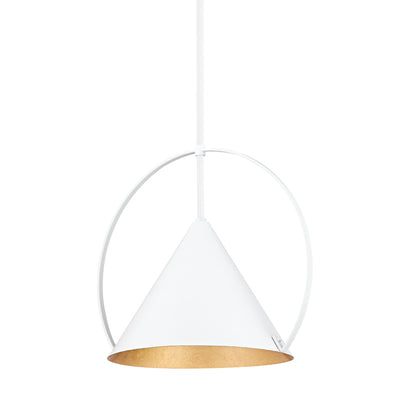 Troy Lighting - F1818-GL/SWH - One Light Pendant - Mari - Gold Leaf/Soft White