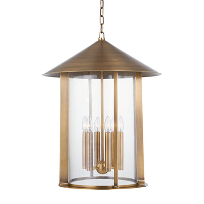 Troy Lighting - F1922-PBR - Six Light Lantern - Long Beach - Patina Brass