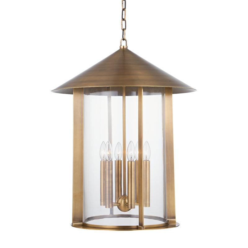 Troy Lighting - F1922-PBR - Six Light Lantern - Long Beach - Patina Brass