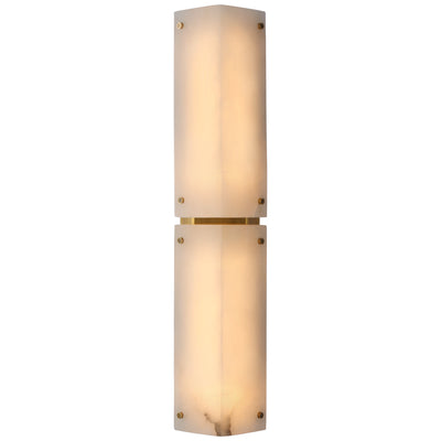 Visual Comfort Signature - ARN 2044ALB - LED Wall Sconce - Clayton - Alabster and Hand-Rubbed Antique Brass