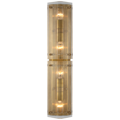 Visual Comfort Signature - ARN 2044CG - LED Wall Sconce - Clayton - Crystal and Hand-Rubbed Antique Brass