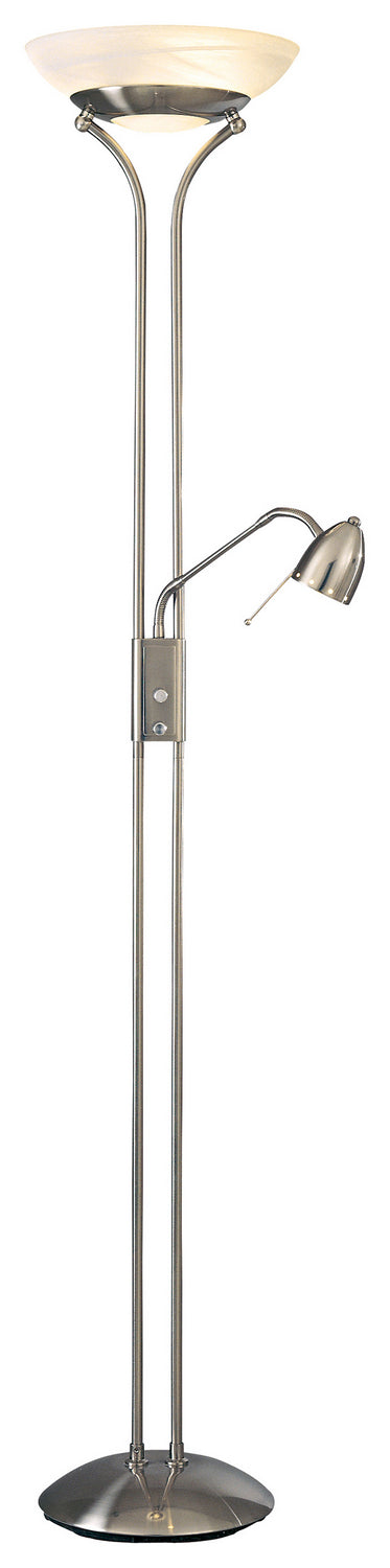 George Kovacs - P256-084 - LED Torchiere W/Reading Lamp - George'S Reading Room - Brushed Nickel