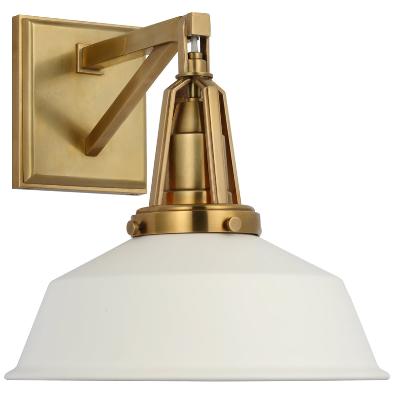 Visual Comfort Signature - CHD 2455AB-WHT - LED Wall Sconce - Layton - Antique-Burnished Brass