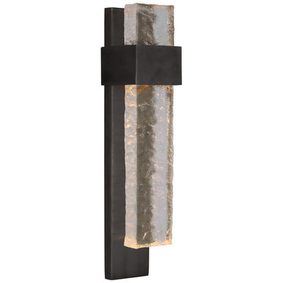Visual Comfort Signature - S 2340BZ/CWG - LED Wall Sconce - Brock - Bronze and Clear Wavy Glass