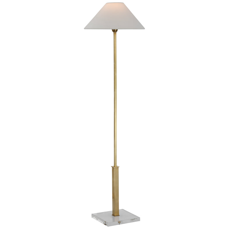 Visual Comfort Signature - SP 1510HAB/CG-L - LED Floor Lamp - Asher - Hand-Rubbed Antique Brass and Crystal