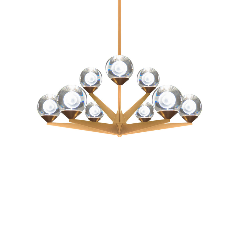 Modern Forms - PD-82027-AB - LED Chandelier - Double Bubble - Aged Brass