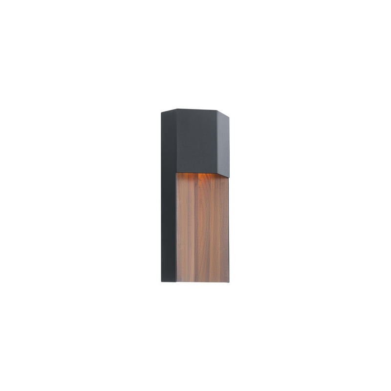 Modern Forms - WS-W14214-BK/DW - LED Outdoor Wall Sconce - Dusk - Black/Dark Walnut