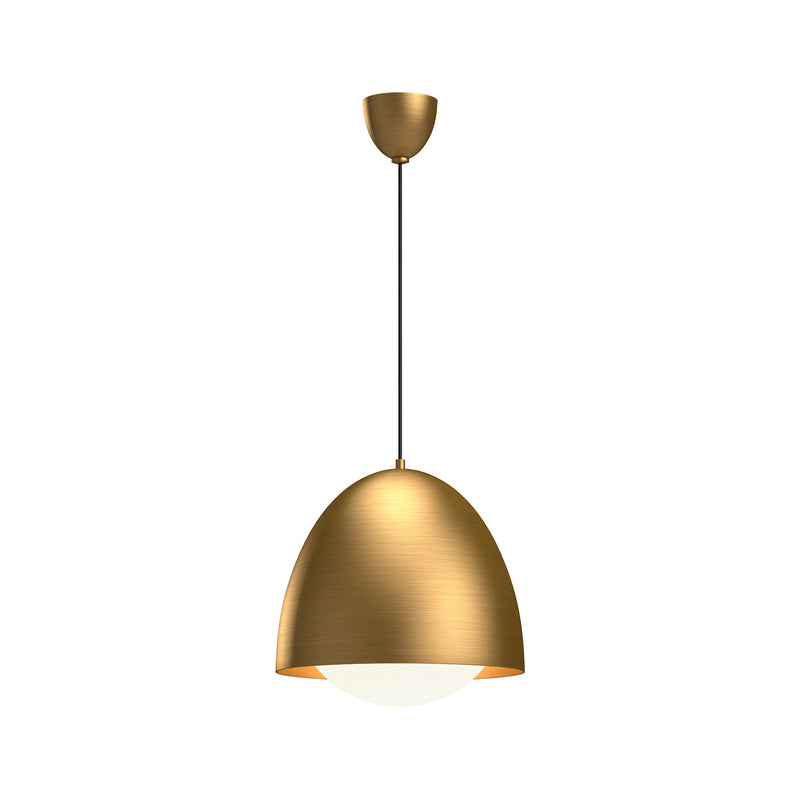 Alora - PD529116AGOP - One Light Pendant - Kenji - Aged Gold/Opal Matte Glass