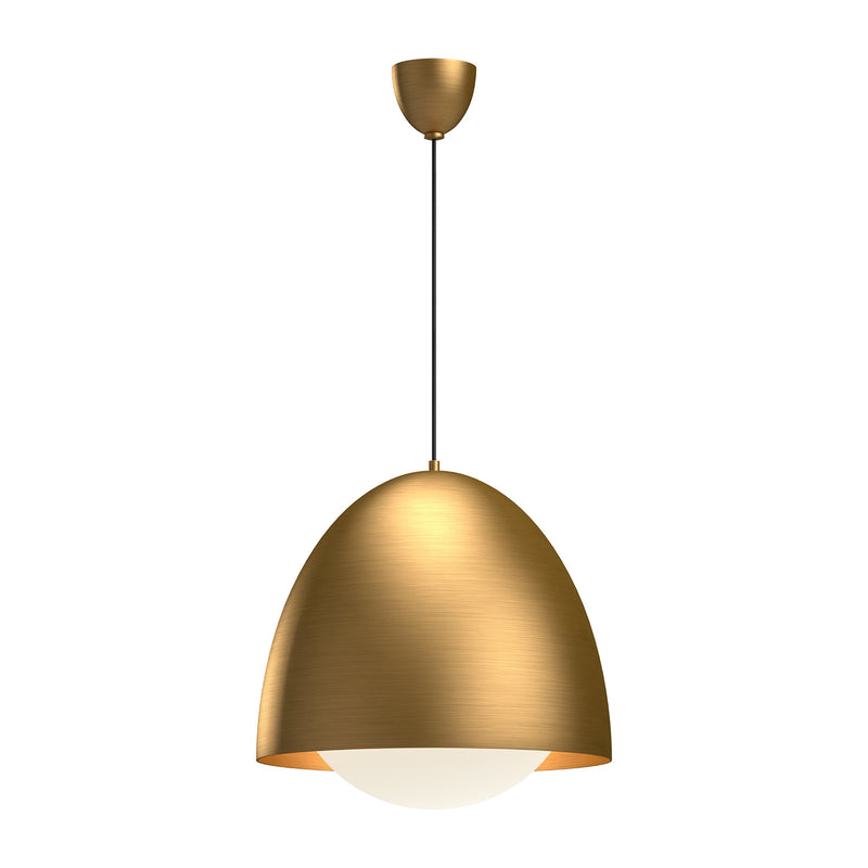 Alora - PD529220AGOP - One Light Pendant - Kenji - Aged Gold/Opal Matte Glass