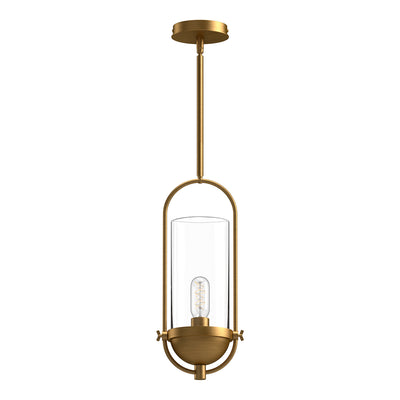 Alora - PD539018AGCL - One Light Pendant - Cyrus - Aged Gold/Clear Glass