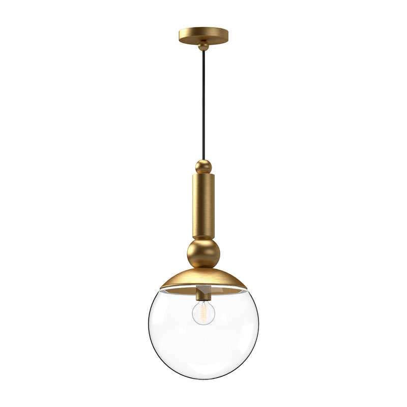 Alora - PD560510BGCL - One Light Pendant - Delilah - Brushed Gold/Clear Glass