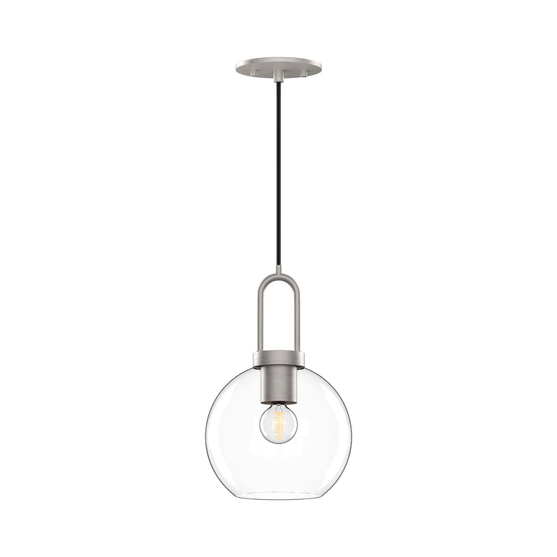 Alora - PD601608BNCL - One Light Pendant - Soji - Brushed Nickel/Clear Glass