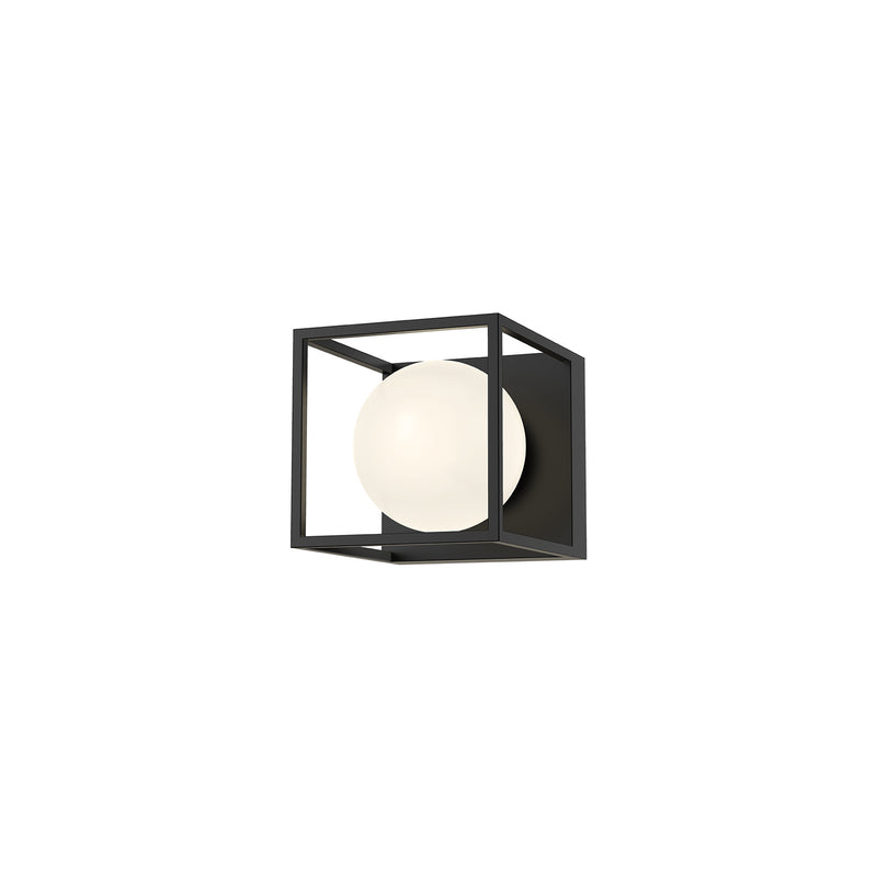 Alora - VL519106MBOP - One Light Bathroom Fixtures - Amelia - Matte Black/Opal Matte Glass