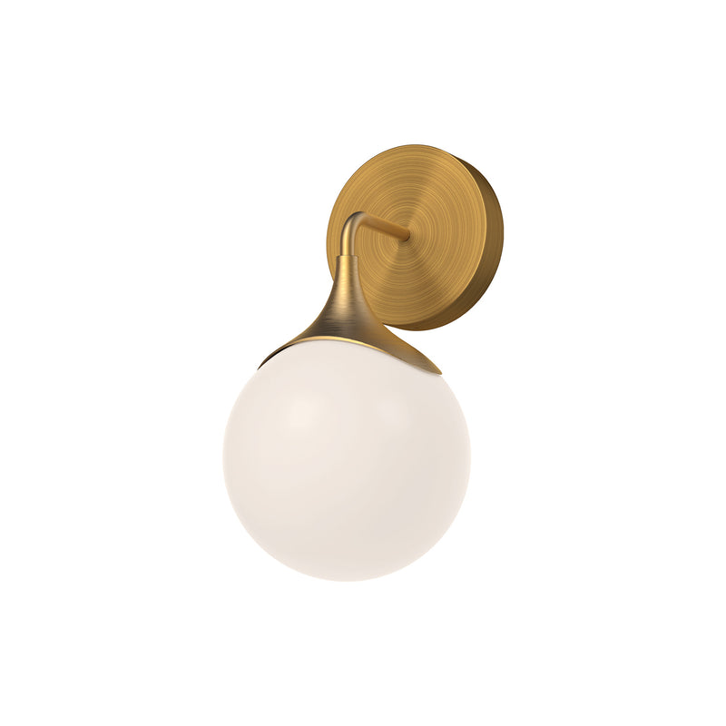 Alora - WV505106AGOP - One Light Vanity - Nouveau - Aged Gold/Opal Matte Glass