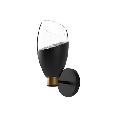 Alora - WV587105MBCL - One Light Vanity - Capri - Matte Black/Clear Glass