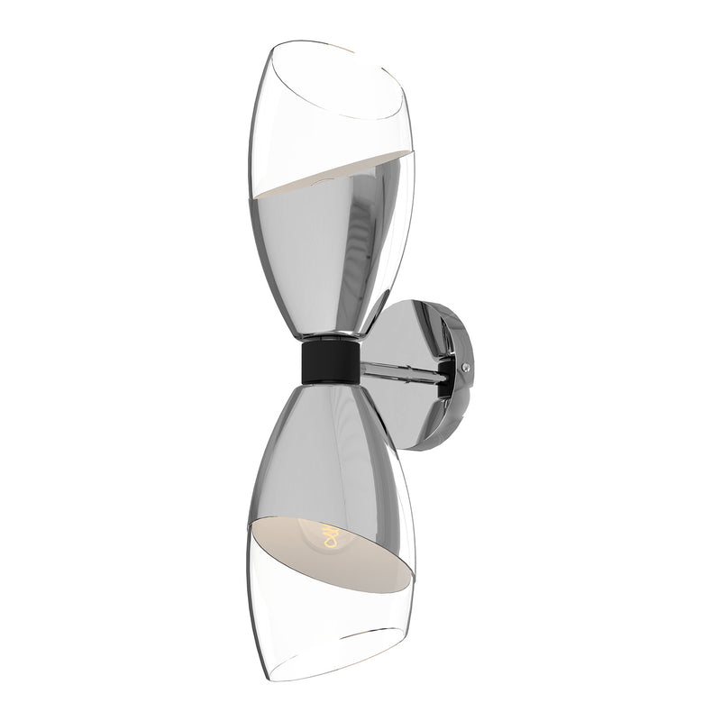 Alora - WV587224CHCL - Two Light Vanity - Capri - Chrome/Clear Glass