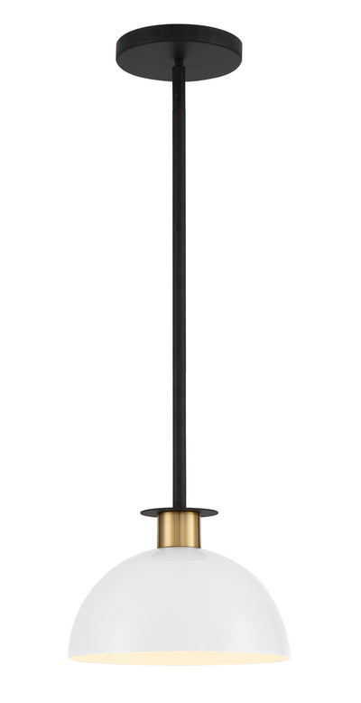 Crystorama - GIG-813-BK-AG - One Light Pendant - Gigi - Black / Aged Brass